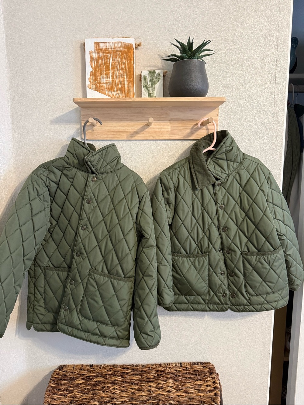 Janie and Jack Quilted Olive Green Puffer Jacket